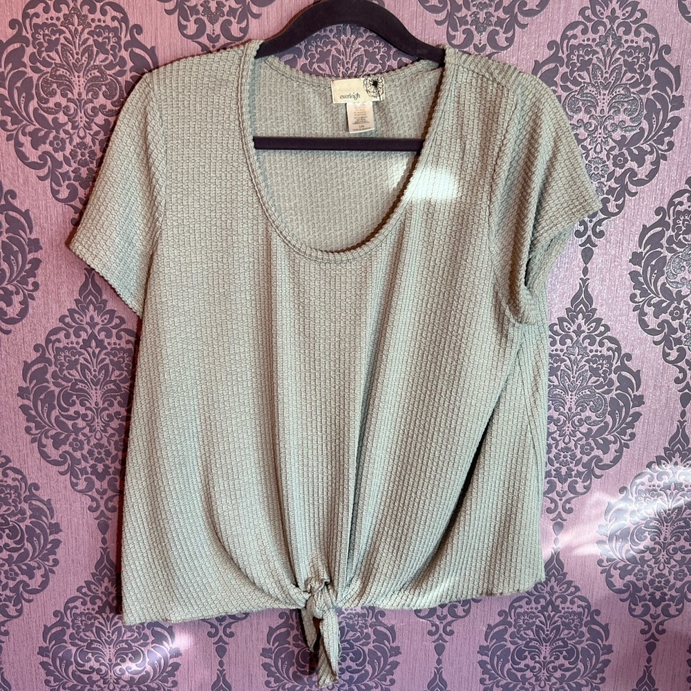 Tie front crop top